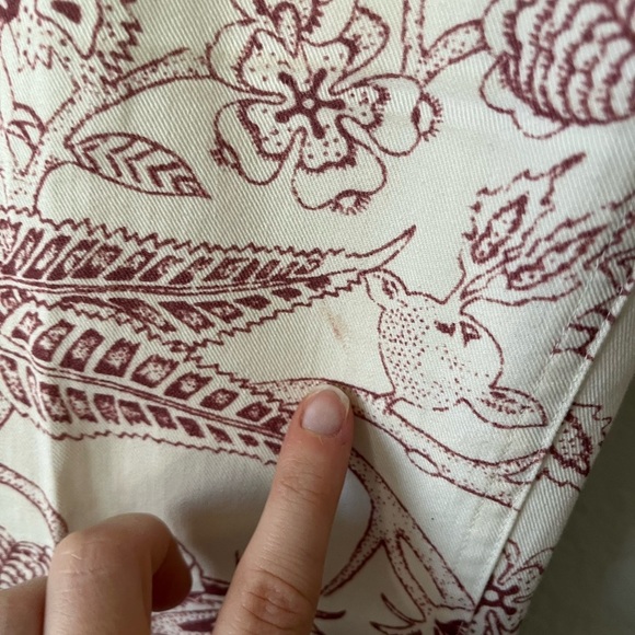 Isabel Marant White Floral Bootcut Cotton Pants Womens Size 40 FR/8 US - Picture 13 of 16